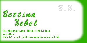 bettina webel business card